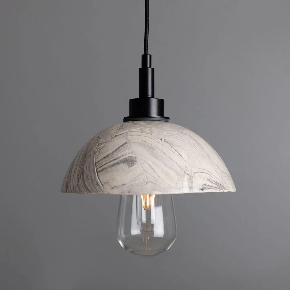 Fiorani Casa | Marbled Ceramic Dome Bathroom Pendant Light 20cm IP44 Rated NALANI