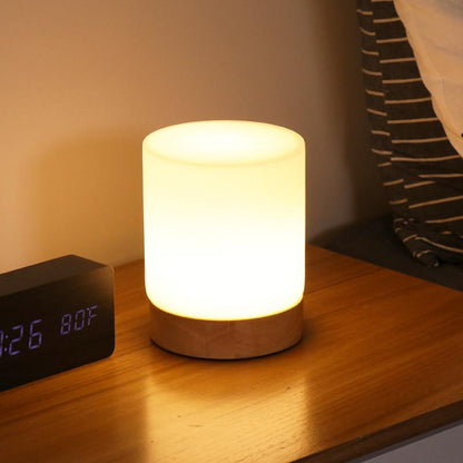 Fiorani Casa | Mini Glass Table Lamp with Touch-Open Function for 360° Lighting NaLani