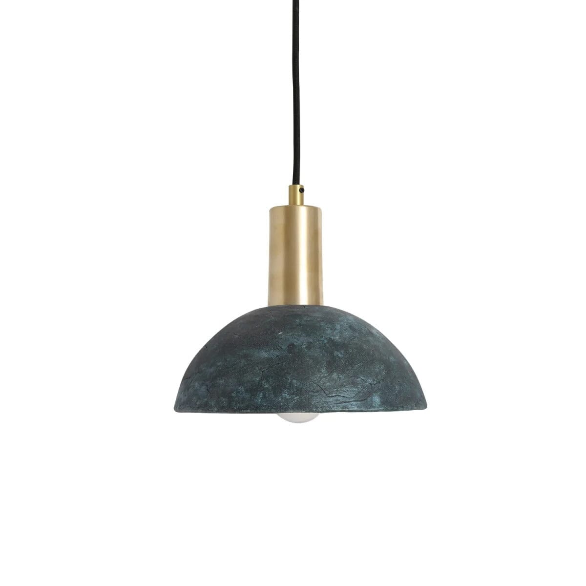 Fiorani Casa | Organic Ceramic Dome Pendant Light 20cm in Blue Earth NALANI