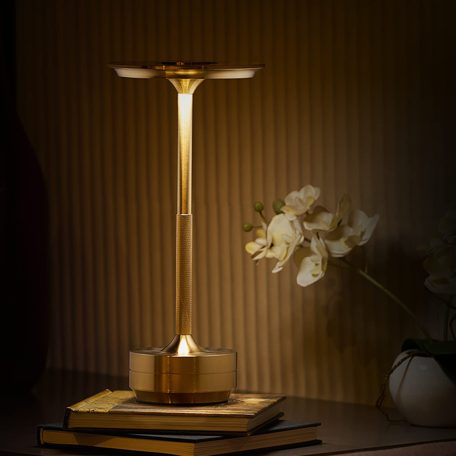 Fiorani Casa | Rechargeable Dimmable Aluminum Lamp Disc for Versatile Lighting NALANI