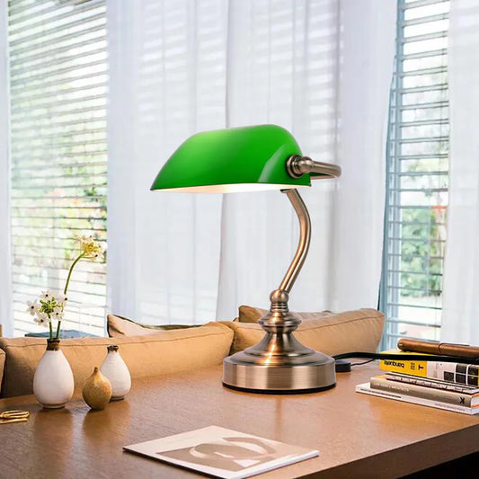 Fiorani Casa | Retro Mini Metal and Glass Desk Lamp for Nostalgic Decor NALANI