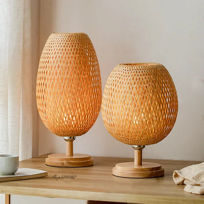 Fiorani Casa | Vintage Bamboe Boho Tablelamp for Timeless Elegance NaLani