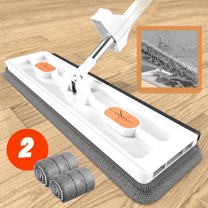 360 Degree Rotating Flat Mop for Easy Floor Cleaning White NALANI
