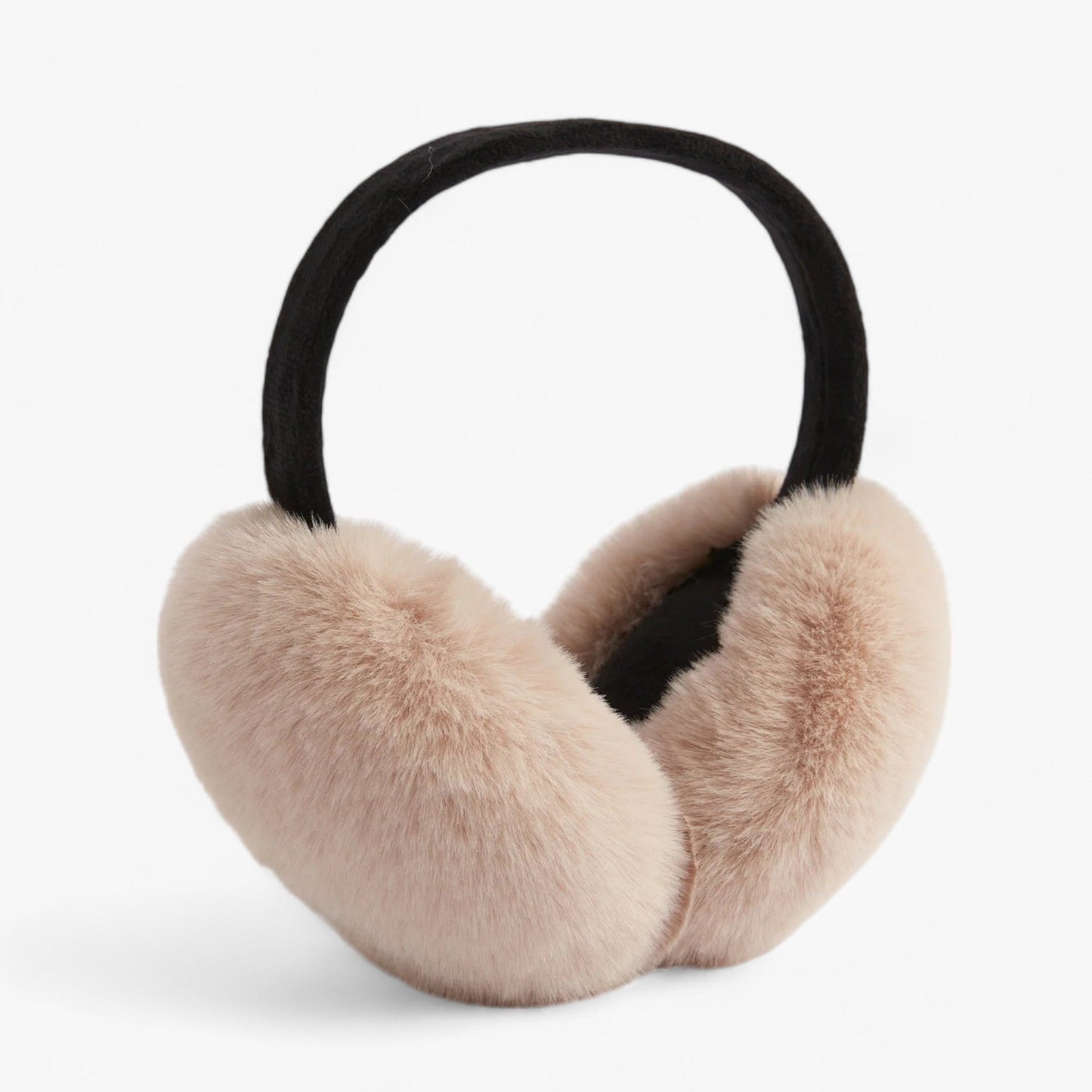 Faux Fur Ear Warmers For Winter Luxury And Cozy Comfort Black Beige NALANI