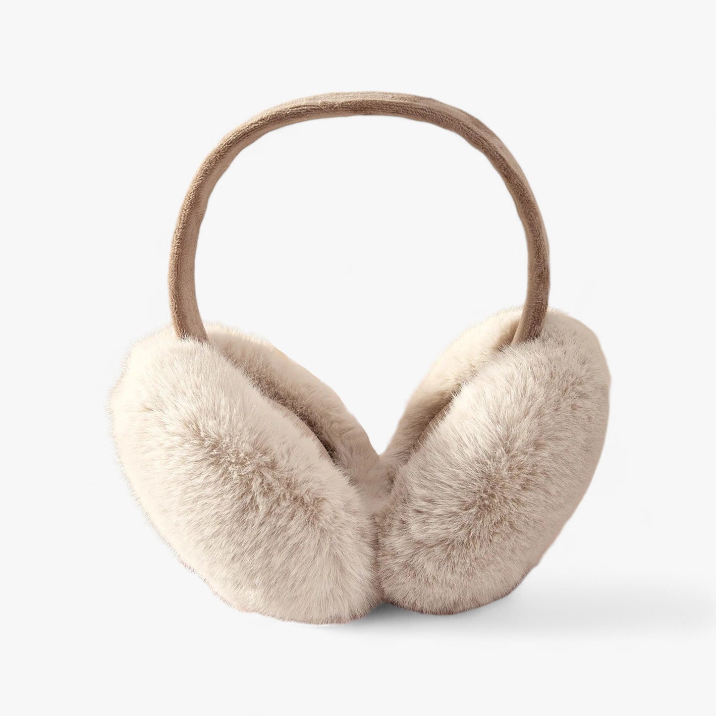 Faux Fur Ear Warmers For Winter Luxury And Cozy Comfort Light brown NALANI
