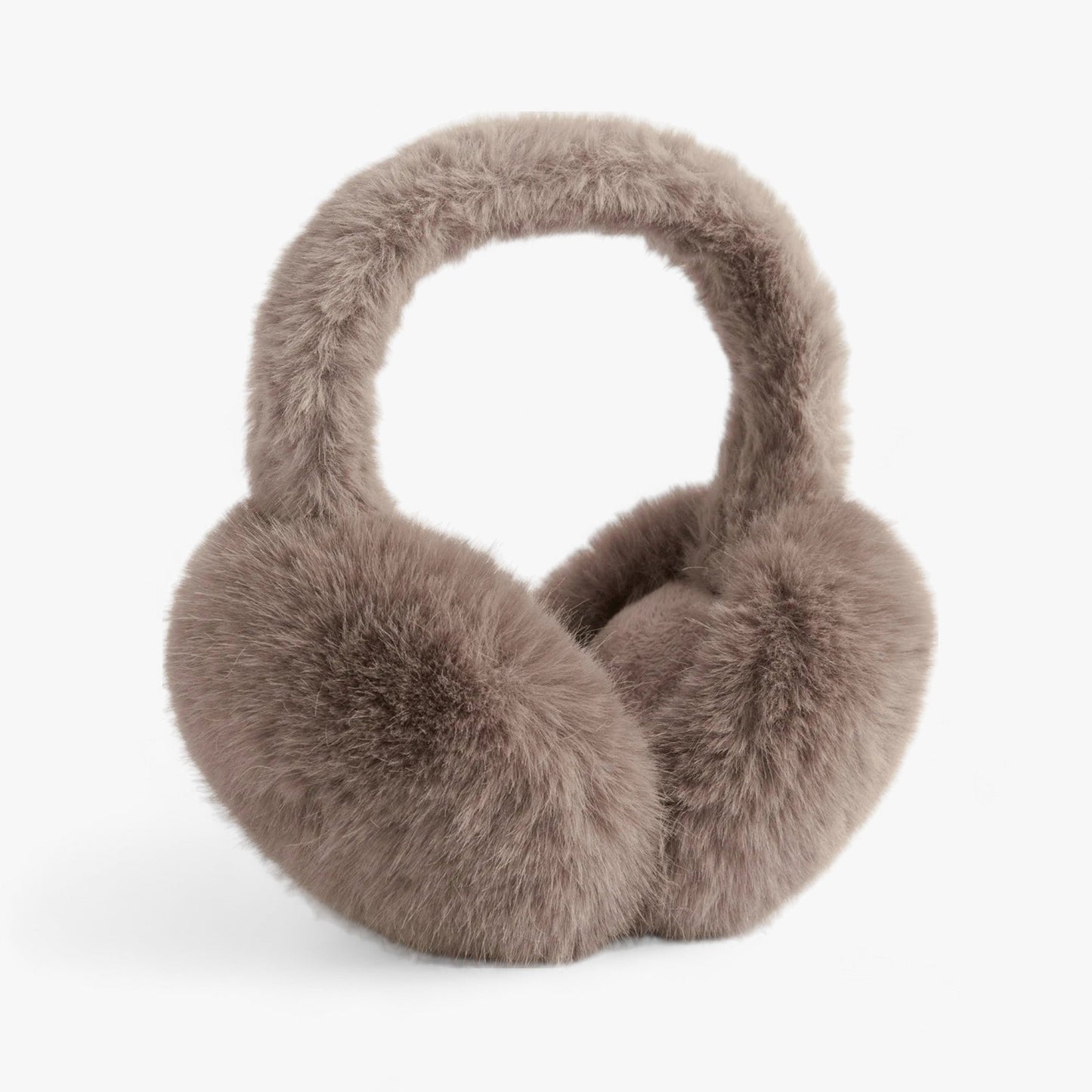 Faux Fur Ear Warmers For Winter Luxury And Cozy Comfort Dark Brown Longhair NALANI