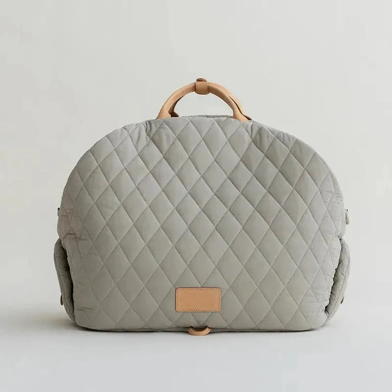 Fluffyheaven | Luxe Honden Reis Draagtas - Licht Grijs - #NALANI#