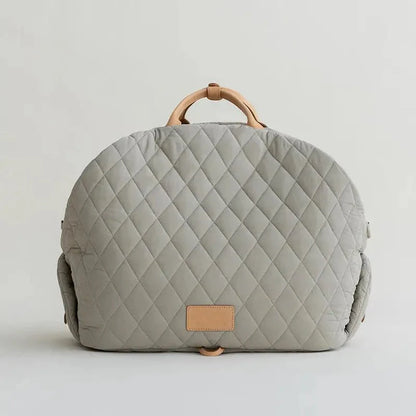 Fluffyheaven | Luxe Honden Reis Draagtas - Licht Grijs - #NALANI#