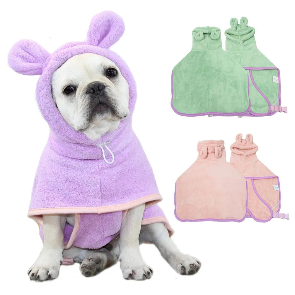 Fluffyheaven | Schattige Honden Badjas - kleding voor honden - Groen - #NALANI#