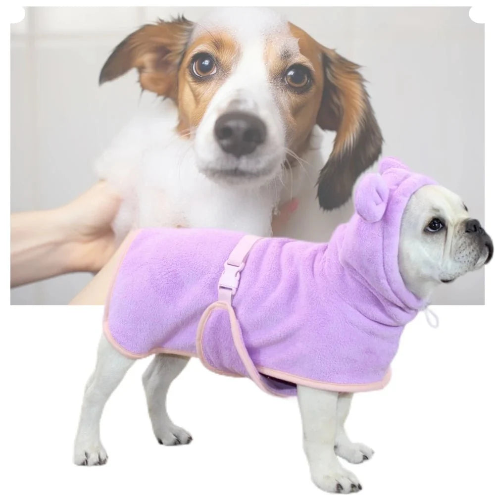 Fluffyheaven | Schattige Honden Badjas - kleding voor honden - Groen - #NALANI#