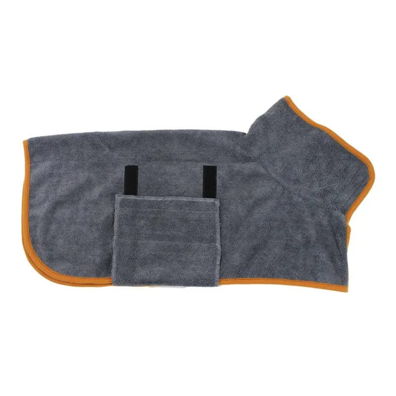 Fluffyheaven | Warme Honden Badjas - kleding voor honden - Grijs - #NALANI#