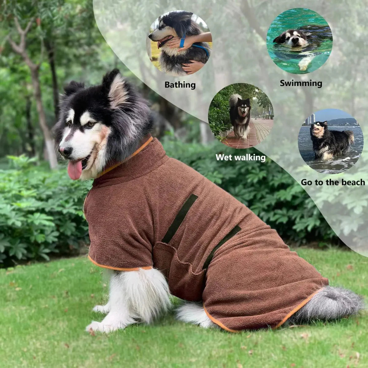 Fluffyheaven | Warme Honden Badjas - kleding voor honden - Groen - #NALANI#
