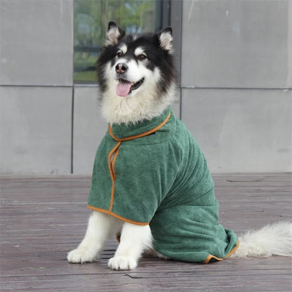 Fluffyheaven | Warme Honden Badjas - kleding voor honden - Groen - #NALANI#