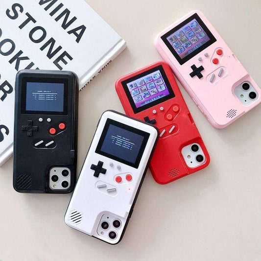 Retro Gaming Phone Case With 36 Classic Arcade Games Pink NALANI