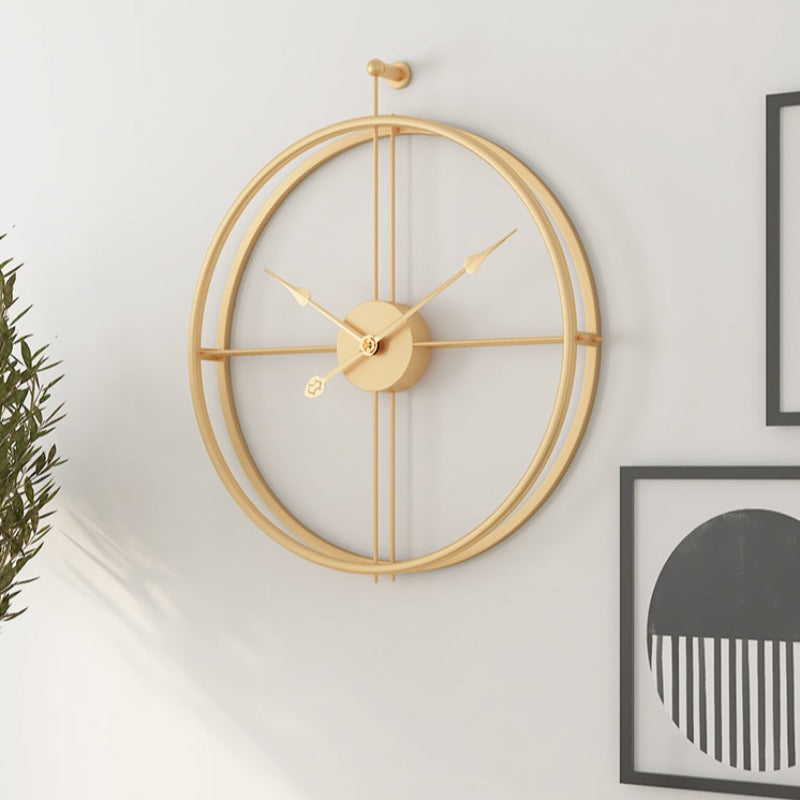 Gold Minimalist Metal Wall Clock Large NALANI