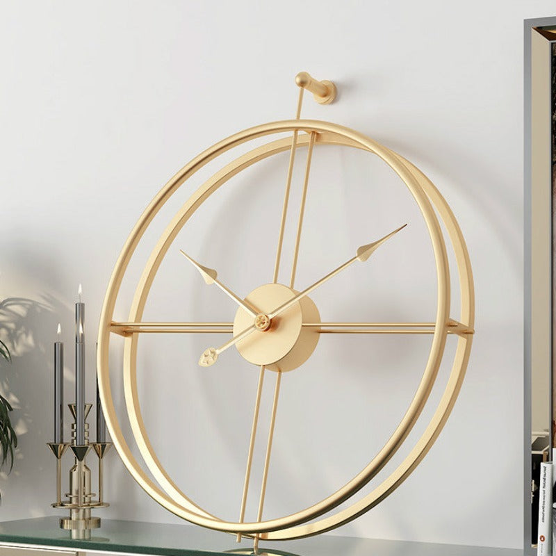 Gold Minimalist Metal Wall Clock Large NALANI