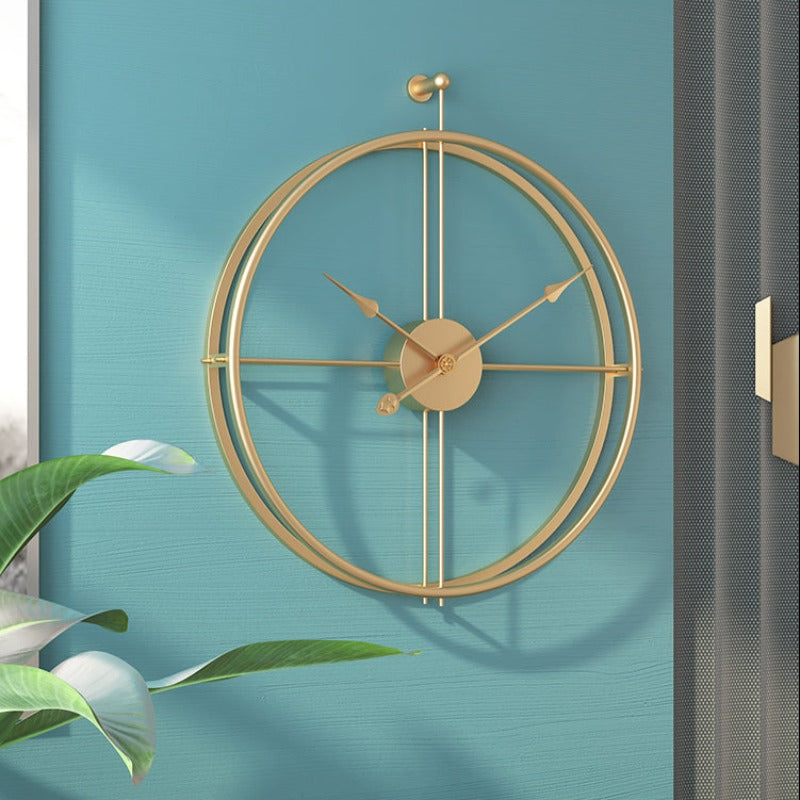 Gold Minimalist Metal Wall Clock Large NALANI