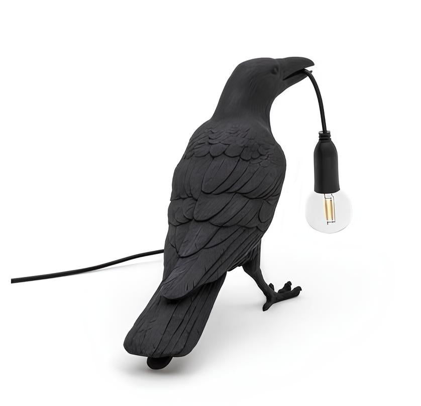 Gothic Raven Lamp Resin Bird - Vintage charm & dark elegance NALANI