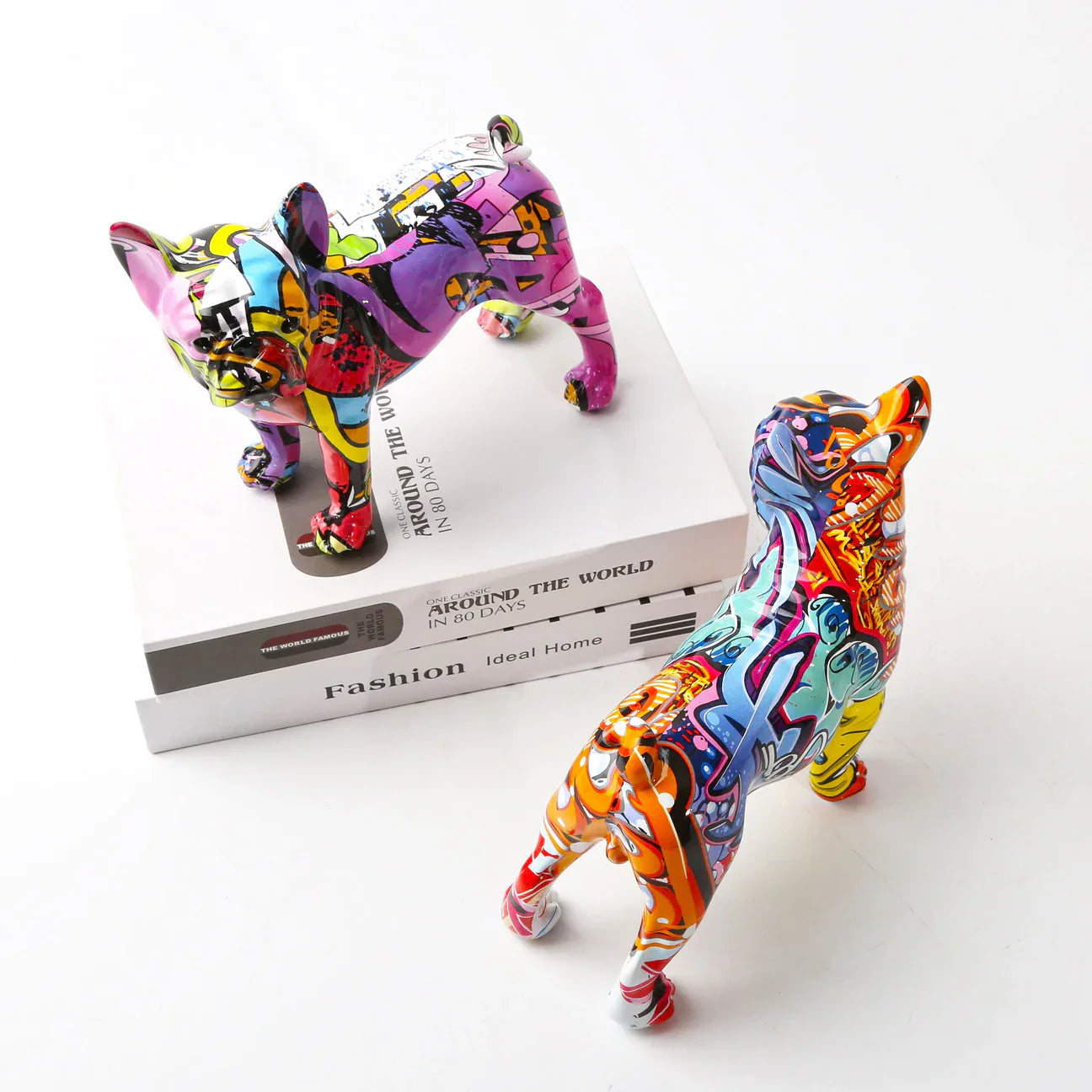 Graffiti Painted French Bulldog Statue NALANI