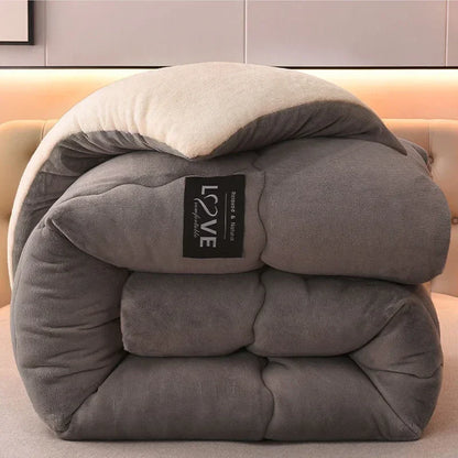 Lux Winter Blanket With Double Flannel Fleece And Wool NALANI