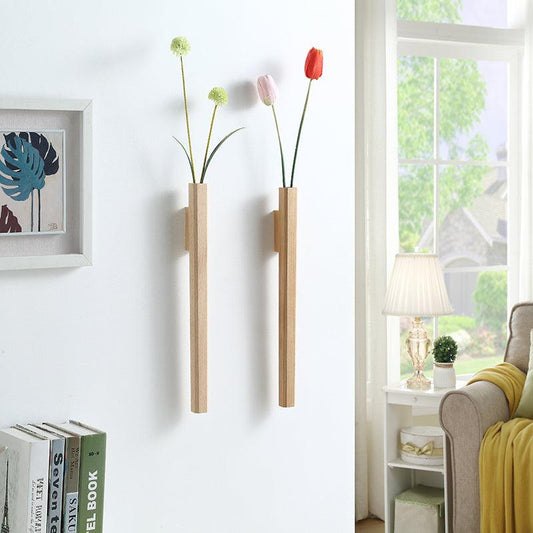 Wooden Wall-Mounted Vase Beech NALANI