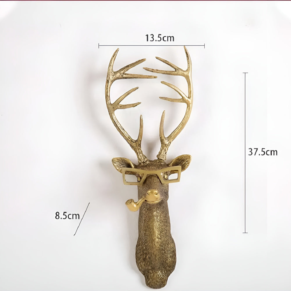 Hanging Wall Art Animal Sculptures Handmade Resin Hooks deer NALANI