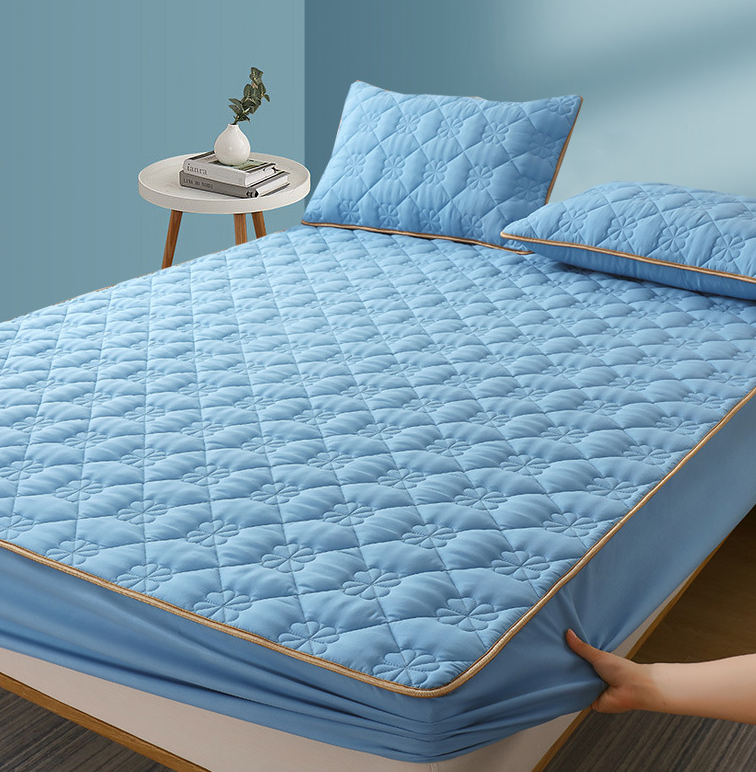 Ultra Soft Duvet Cover Set With 2 Pillowcases For Comfort Light blue NALANI