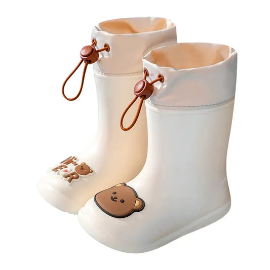 Bear Themed Waterproof Rubber Rain Boots For Kids 0 To 6 NALANI