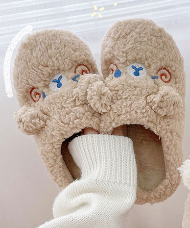 Fluffy Animal Slippers For Home All Ages Non Slip Sole NALANI