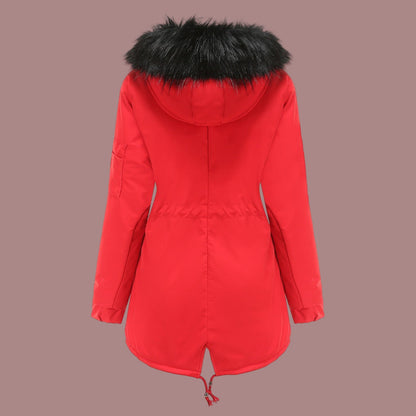 Liana | Women’s Parka Coat – Mid-Length Regular Fit – Faux Fur Hood – Insulated – Adjustable Waist