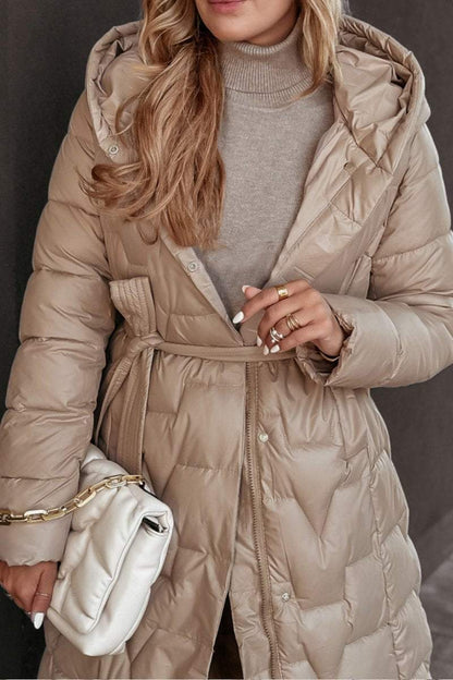 Padded Mid Length Winter Coat With Hood For Women Today NALANI