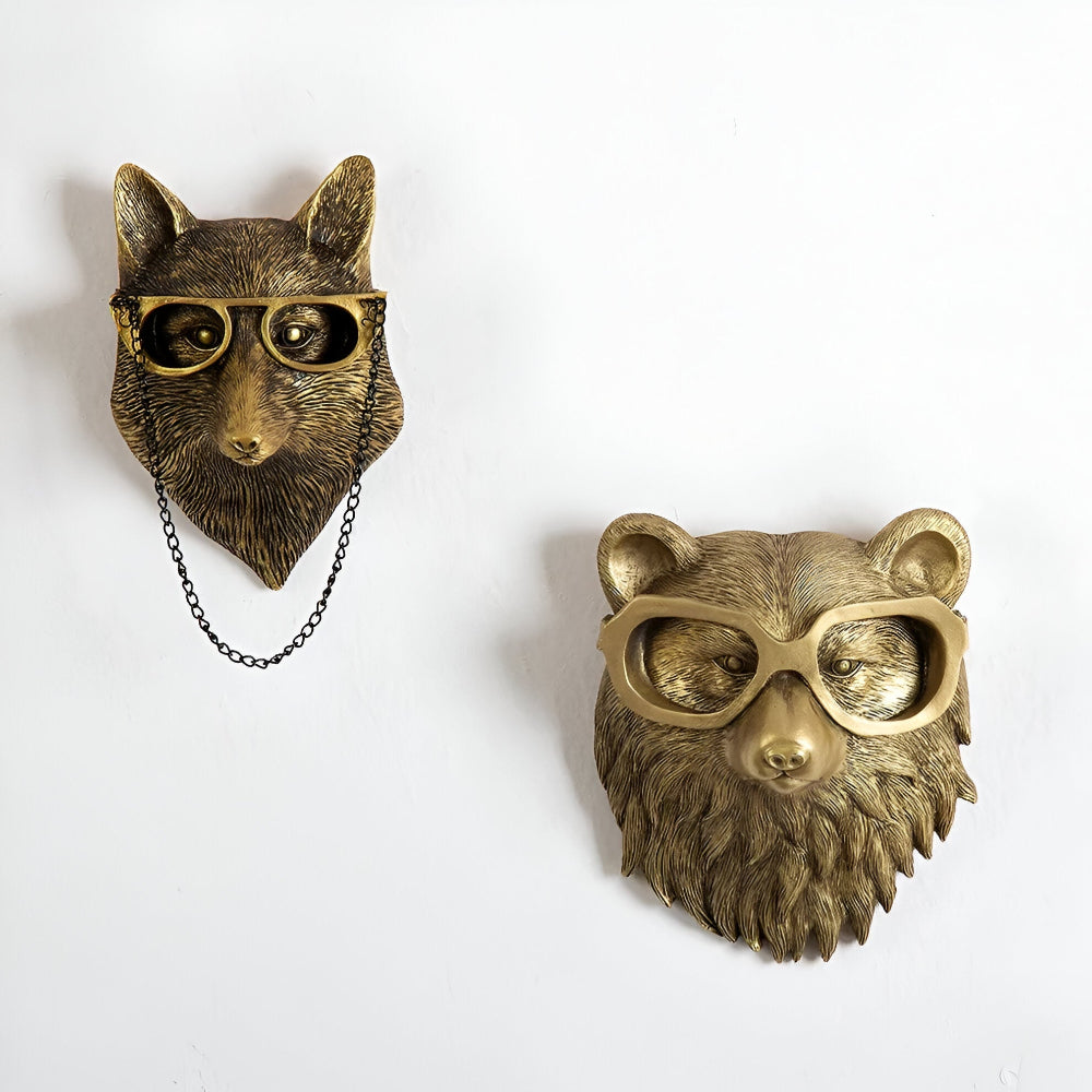 Hanging Wall Art Animal Sculptures Handmade Resin Hooks NALANI