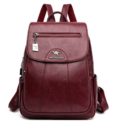 Leather Women Backpack Durable Elegant Daypack For Travel NALANI