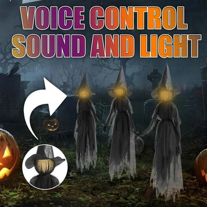 Illuminated Halloween Witch Staffs for Spooky Decorations NaLani
