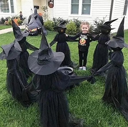 Illuminated Halloween Witch Staffs for Spooky Decorations NaLani