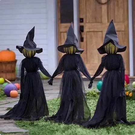 Illuminated Halloween Witch Staffs for Spooky Decorations NaLani