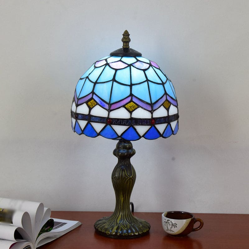 Lioris | Elegant Mediterranean Glass Table Lamp for Home Decor NALANI