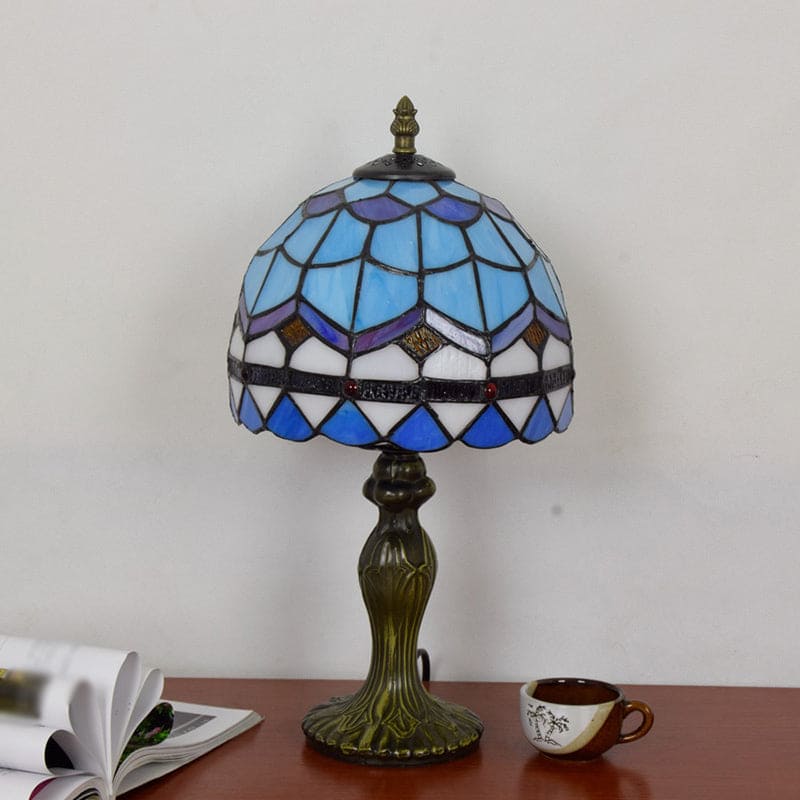 Lioris | Elegant Mediterranean Glass Table Lamp for Home Decor NALANI