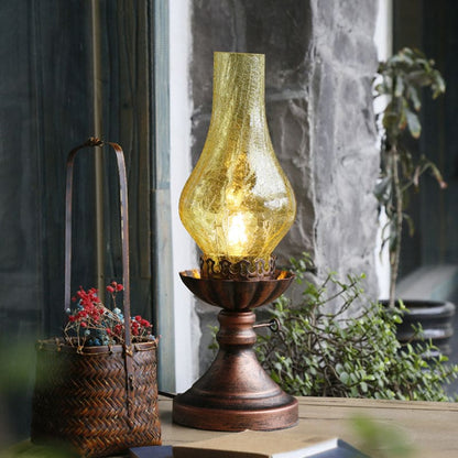 Lioris | Retro Kerosine Craykle Glass Table Lamp for Cozy Decor NaLani