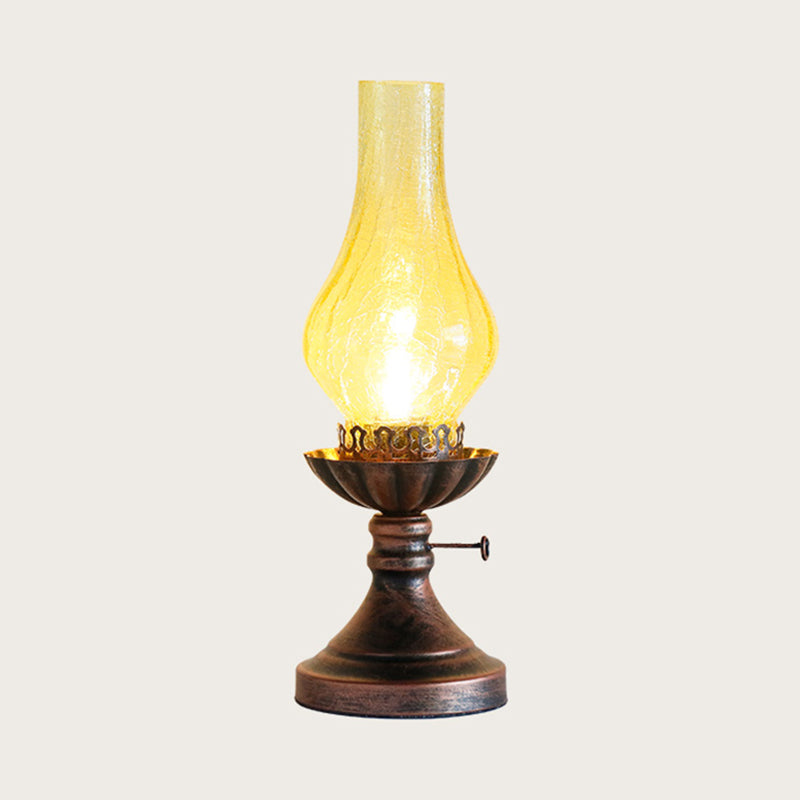 Lioris | Retro Kerosine Craykle Glass Table Lamp for Cozy Decor NALANI