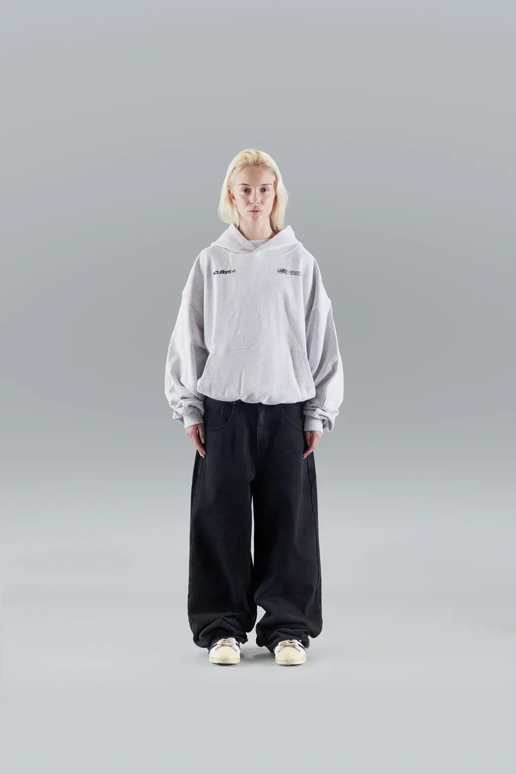 Dames Hoodie Symbool van Zelfliefde Ontspannen Pasvorm Grijs