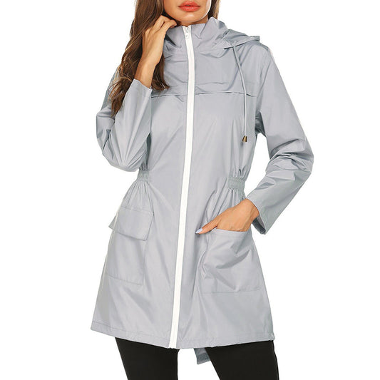 Avenari | Women’s Raincoat – Water-Resistant – Lightweight Packable – Cinched Waist Fit