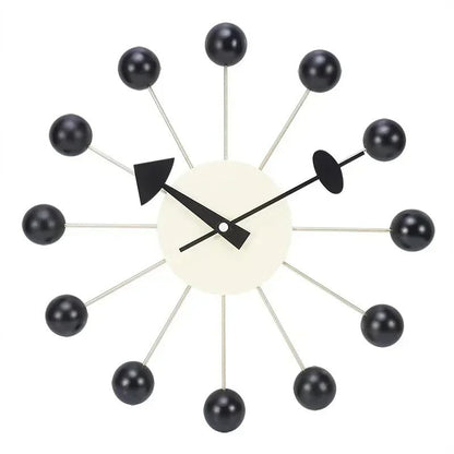 Mid Century Modern Wall Clock With Silent Quartz Movement black NALANI