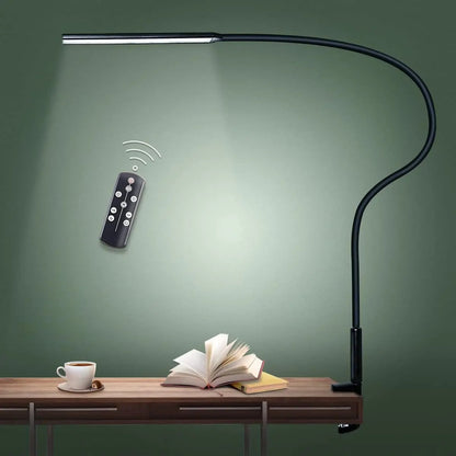 Adjustable LED Desk Lamp With USB Clamp And 3 Temp Modes Black with remote NALANI