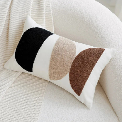Vintage Patchwork Pillow Cover Cream Brown Eco Friendly I 30x50cm NALANI