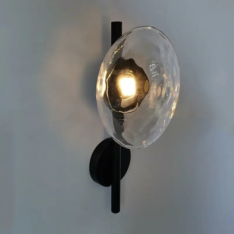 Nordic Glass Wall Lamp With Metal Body For Ambient Lighting NALANI