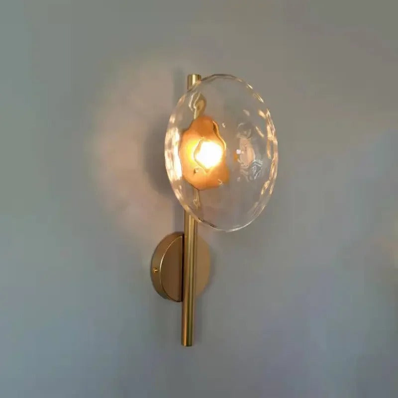 Nordic Glass Wall Lamp With Metal Body For Ambient Lighting NALANI