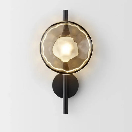 Nordic Glass Wall Lamp With Metal Body For Ambient Lighting NALANI