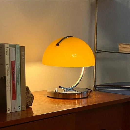 Danish Design Glass Desk Lamp - Modern Mushroom Shaped Lighting NALANI