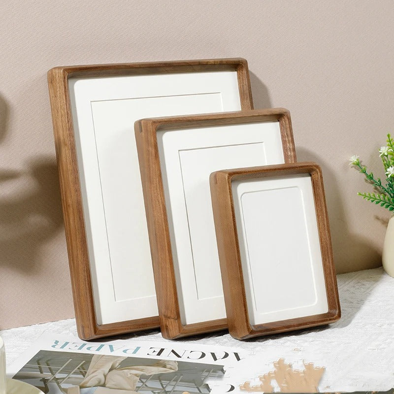 Handcrafted Wood Photo Frame Walnut And Sandalwood Finish NALANI